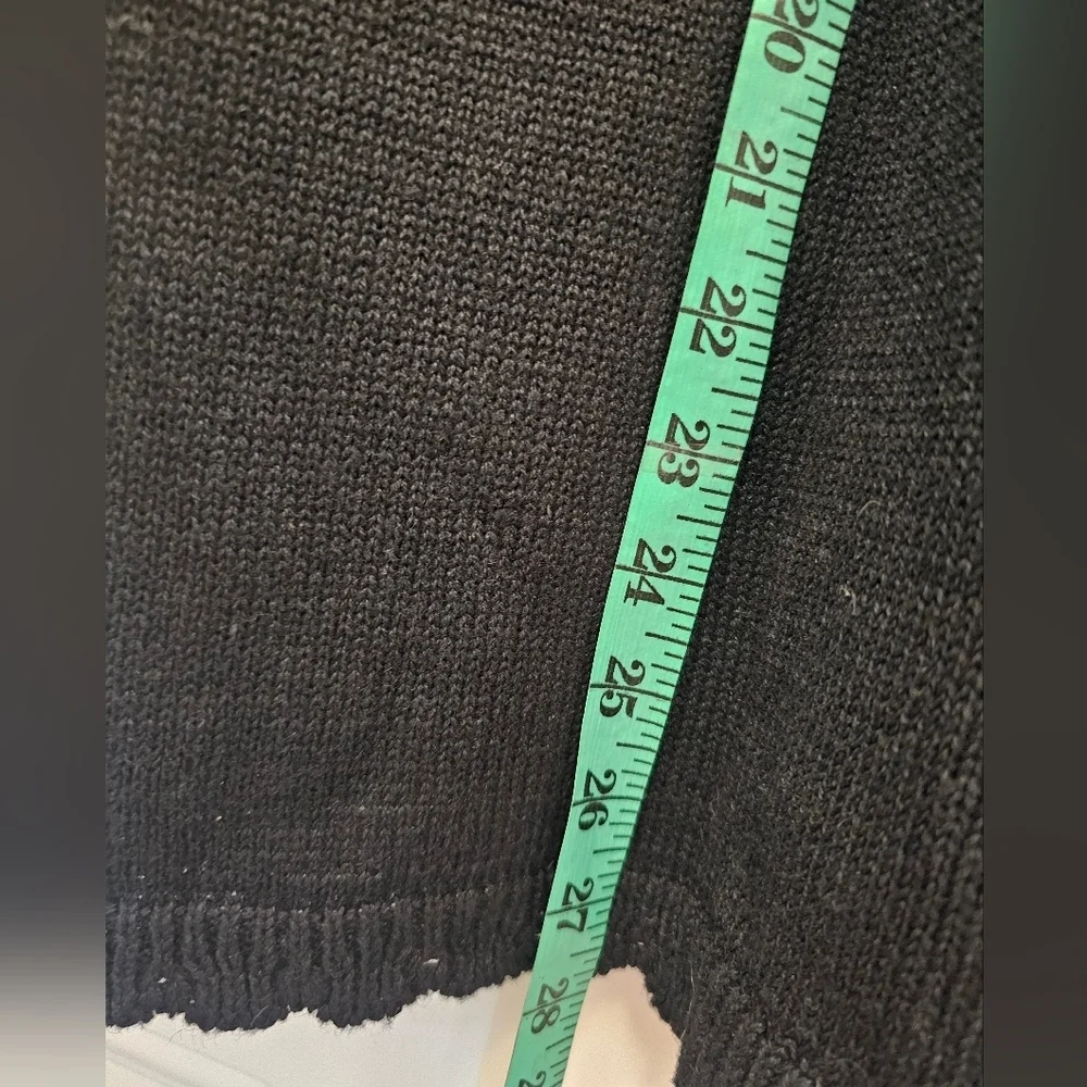 Vintage, knit, black, Victoria, embroidered, casual, sweater, 90s, 2000s, Girly